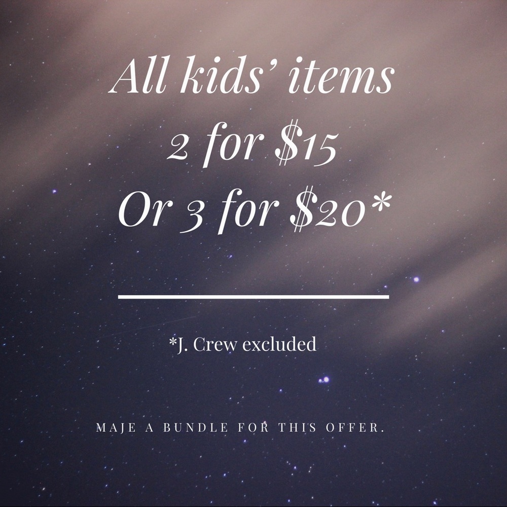 Sale on kids’ clothing!